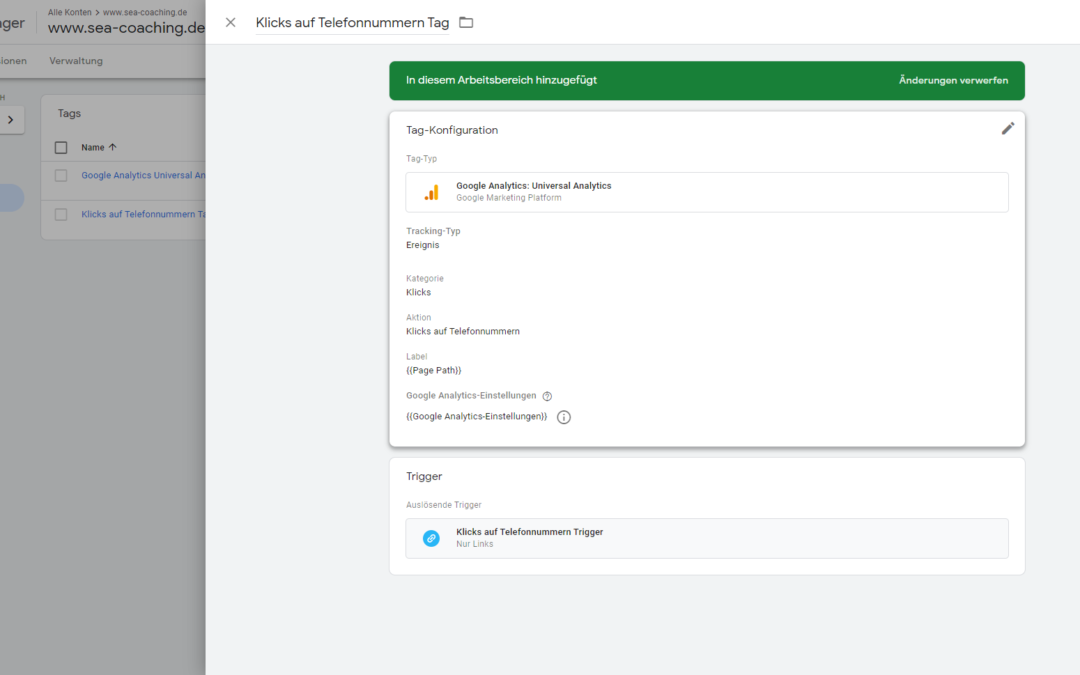 Google Tag Manager Event Tracking: Klicks auf Telefonnummern und E-Mail-Adressen tracken