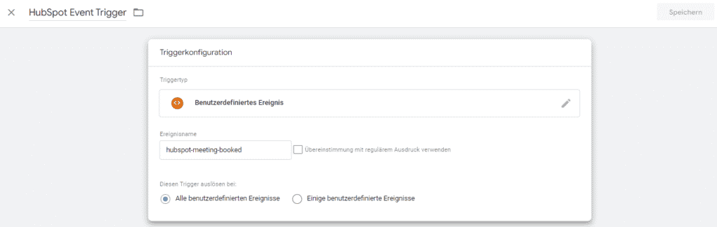 Screenshot: HubSpot Event Trigger